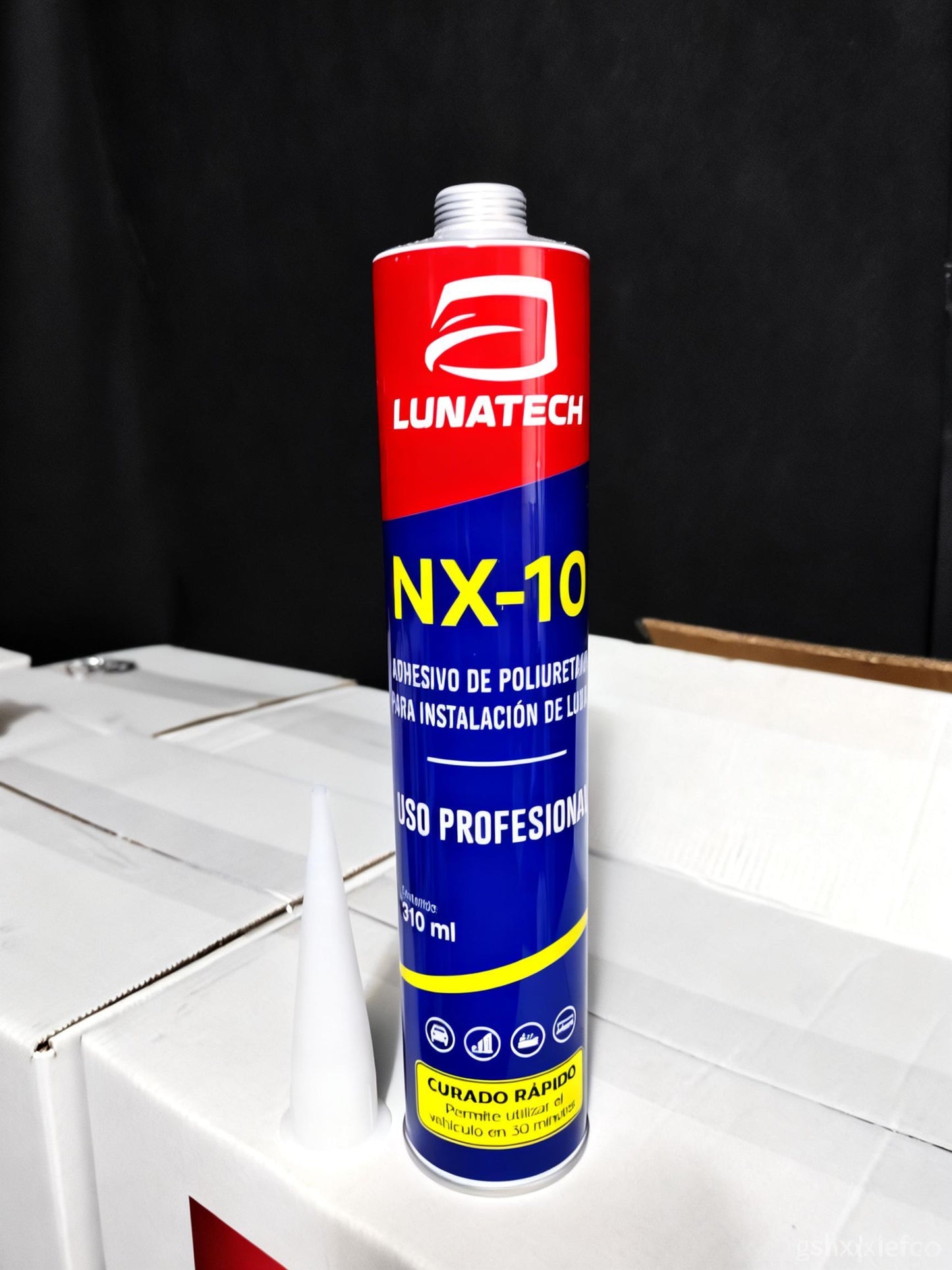Adhesivo Sellador de poliuretano LunaTech Nx-10 para instalación de lunas/parabrisas 310 ml